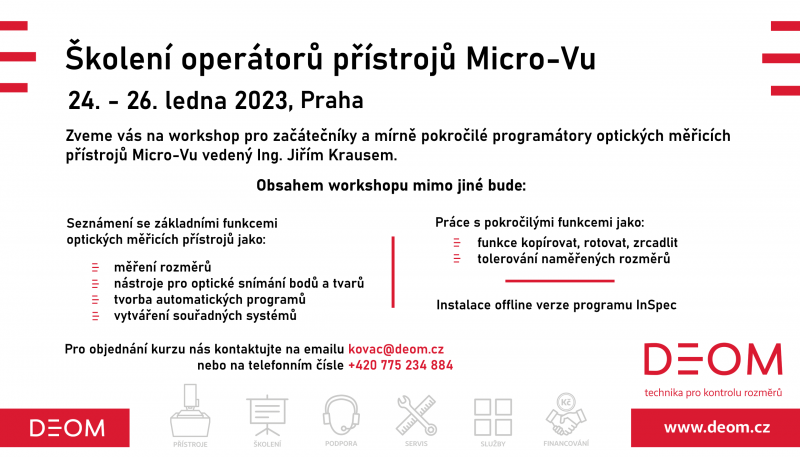 První letošní školení operátorů přístrojů Micro-Vu